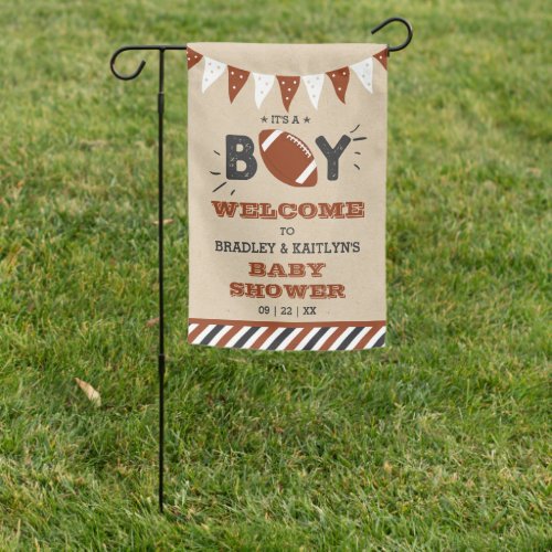 Its A Boy Football Themed Baby Shower Welcome Garden Flag