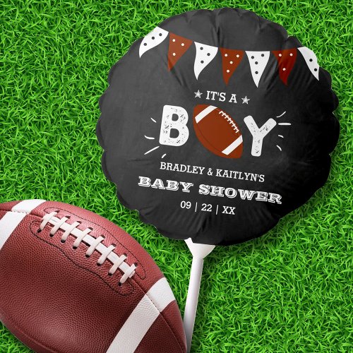 Its A Boy Football Themed Co_ed Baby Shower Balloon