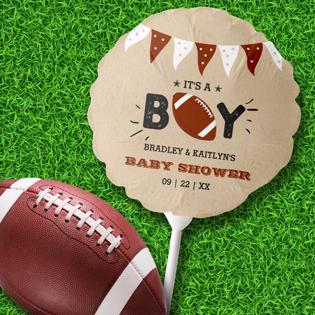 It's A Boy! Football Themed Co-ed Baby Shower Balloon (Creator Uploaded)