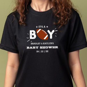 It's A Boy! Football Themed Co-ed Baby Shower T-Shirt