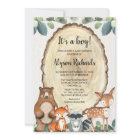 It's a boy forest friends woodland baby shower