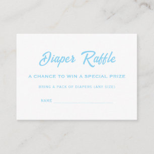 Its A Boy Fun Cool Baby Shower Diaper Raffle Name Enclosure Card