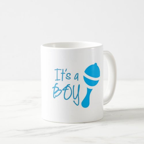 Its a boy Gender reveal Baby Shower Blue Coffee Mug