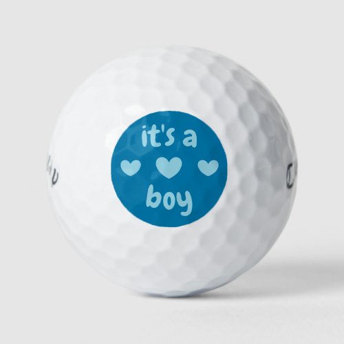 its a boy gender reveal golf balls