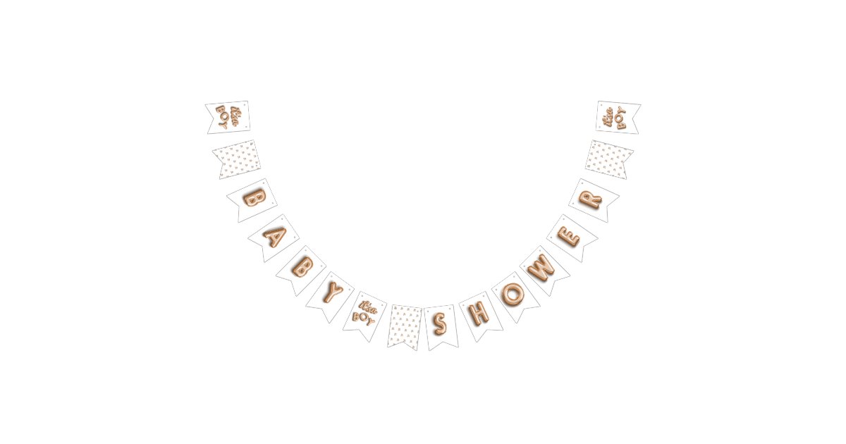 ITS a boy! Gold bunting Bunting Flags | Zazzle
