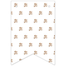 ITS a boy! Gold bunting Bunting Flags | Zazzle