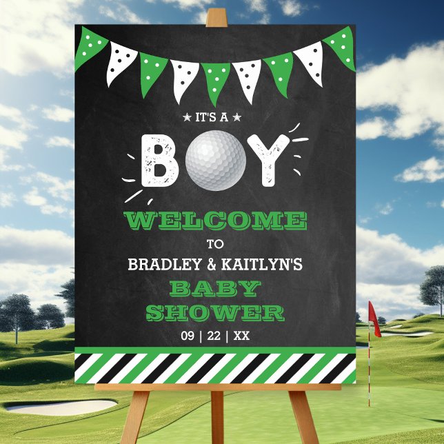 It's A Boy! Golf Themed Baby Shower Welcome Foam Board (Creator Uploaded)