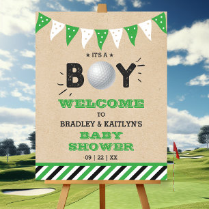 It's A Boy! Golf Themed Baby Shower Welcome Foam Board