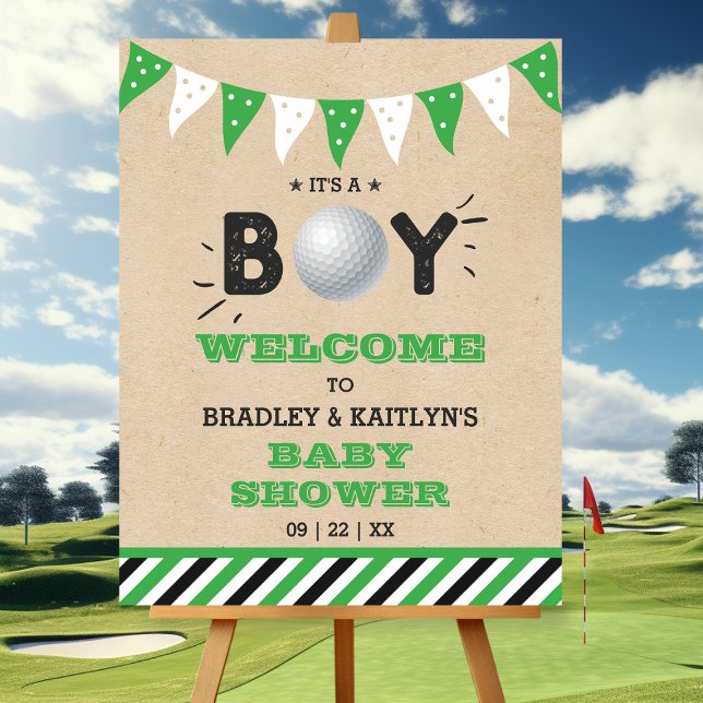 It's A Boy! Golf Themed Baby Shower Welcome Foam Board (Creator Uploaded)