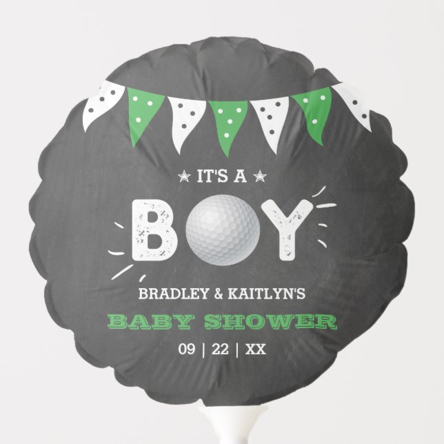 It's A Boy! Golf Themed Co-ed Baby Shower Balloon (Front)