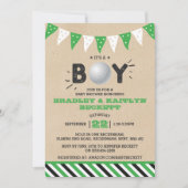 It's A Boy! Golf Themed Co-ed Baby Shower Invitation (Front)