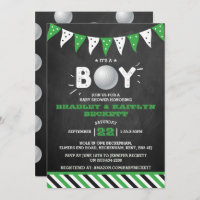 It's A Boy! Golf Themed Co-ed Baby Shower Invitation