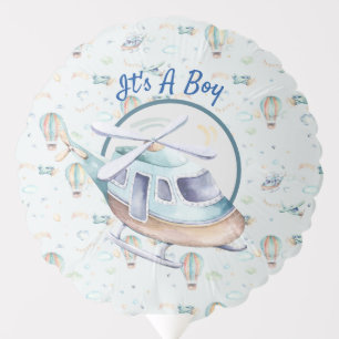 Its A Boy Helicopter Balloon