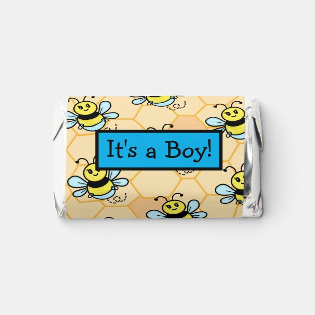 It's a Boy! Honey bee Boy's Baby Shower Favors (Front)