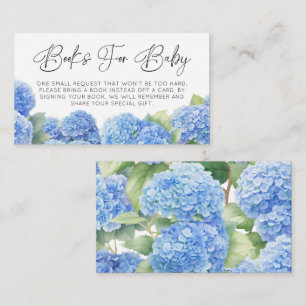 It's a Boy Hydrangea Books For Baby Baby Shower Enclosure Card