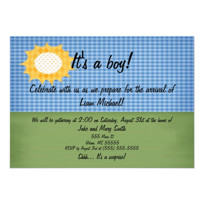 It's a boy invitations