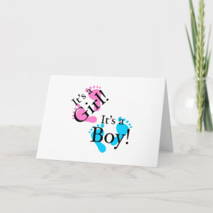 It's a Boy It's a Girl - Newborn Baby Announcement