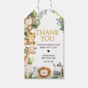It's a Boy Jungle Safari Animal Favor Tags