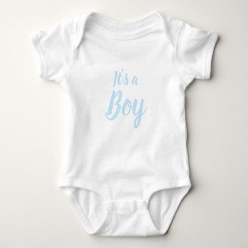 Its a Boy light blue baby shower gender reveal Baby Bodysuit