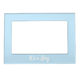 It's a Boy, light blue baby shower, gender reveal Magnetic Frame