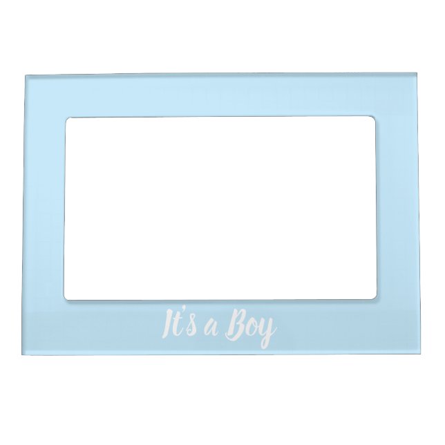 It's a Boy, light blue baby shower, gender reveal Magnetic Frame (Front)