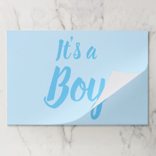 It's a Boy, Light blue baby shower gender reveal Paper Pad