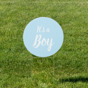 It's a Boy, light blue baby shower, gender reveal Sign