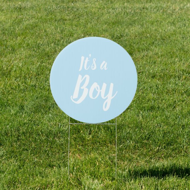 It's a Boy, light blue baby shower, gender reveal Sign (Insitu)