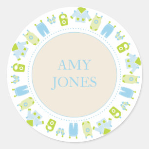 {it's a boy!} little laundry baby shower sticker