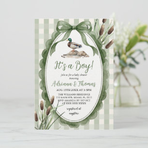 It's a Boy Mallard Duck Baby Shower  Invitation
