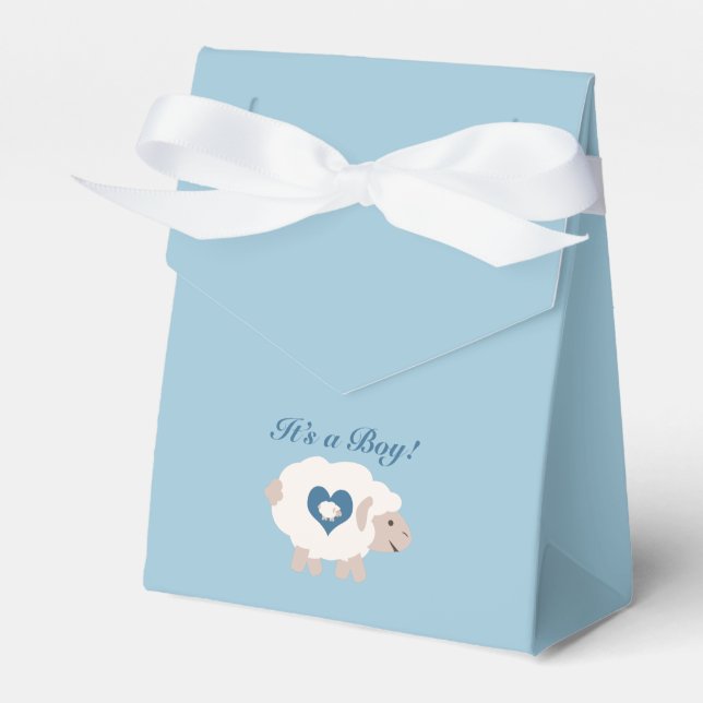 It's a Boy! Mama Sheep Favor Boxes (Front Side)