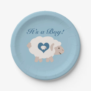 It's a Boy! Mama Sheep Paper Plates
