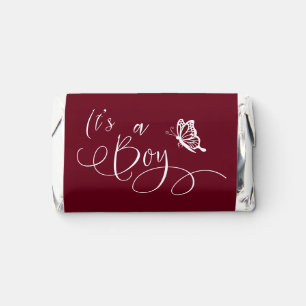 It's A Boy Modern Minimal Butterfly Baby Shower Hershey's Miniatures