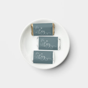It's a Boy! Modern Minimal Calligraphy Baby Shower Hershey's Miniatures