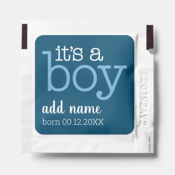 It's A Boy - Modern  Whimsical With Baby Name Hand Sanitizer Packet by MarshBaby at Zazzle