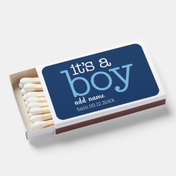 It's A Boy - Modern  Whimsical With Baby Name Matchboxes by MarshBaby at Zazzle