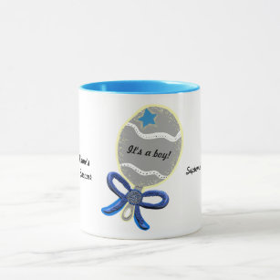It's a Boy Mom to be NAME Baby Shower Mug