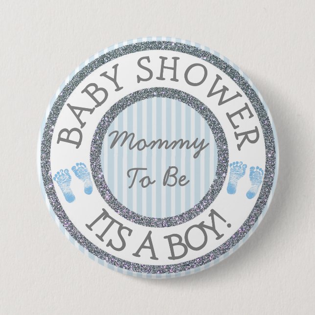 Its a Boy, Mommy to be Baby Shower Button (Front)