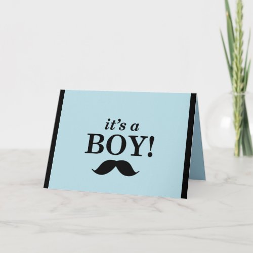 Its a boy _ moustache design announcement