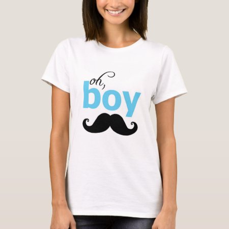 It's A Boy Mustache Baby Shower Maternity T Shirt