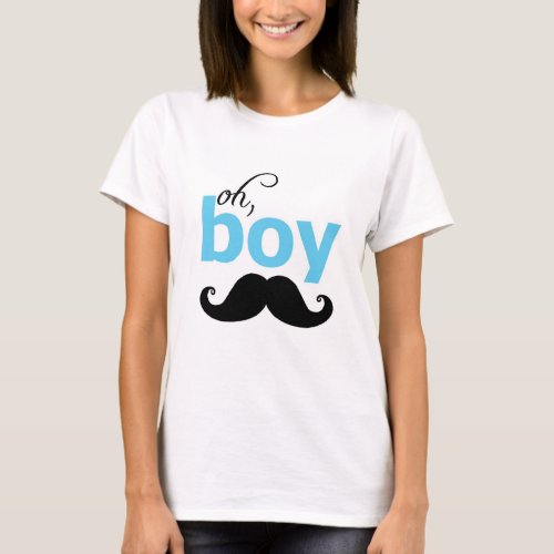 Its a Boy Mustache Baby Shower Maternity T Shirt
