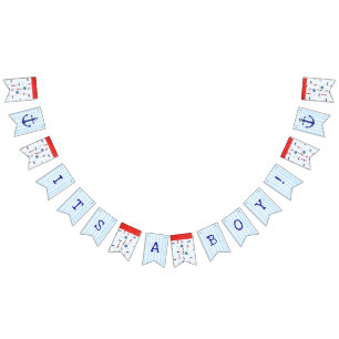 Its a boy, Nautical Baby Shower Banner
