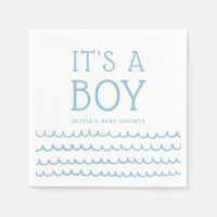 Its a Boy Nautical Baby Shower | Soft Blue Waves