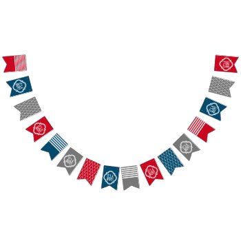 It's A Boy Nautical Inspired Bunting Flags by PastelCrown at Zazzle