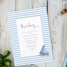Its a Boy Nautical Watercolor Baby Shower