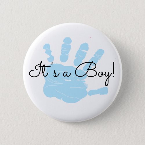 Its a Boy New Baby Birth Announcement Button