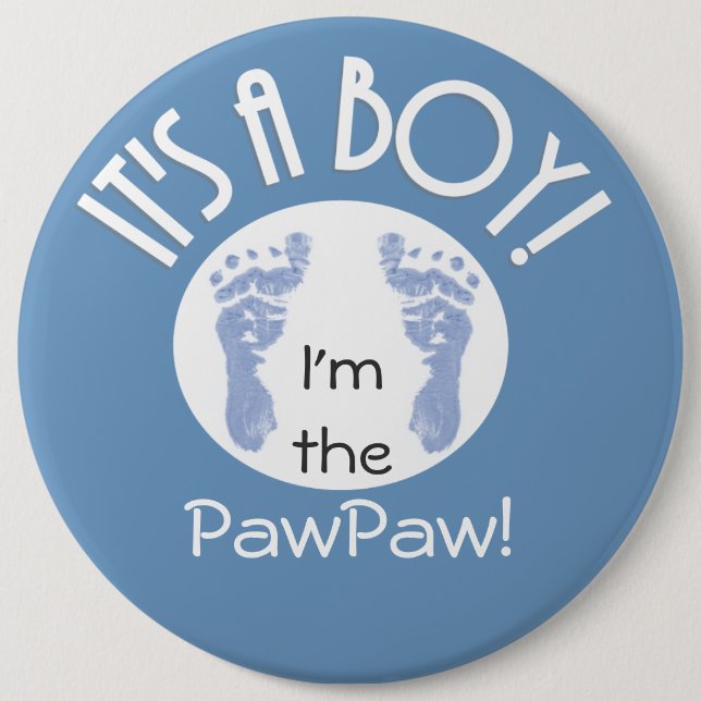 It's a Boy! New Baby Button for Relatives - Round (Front)