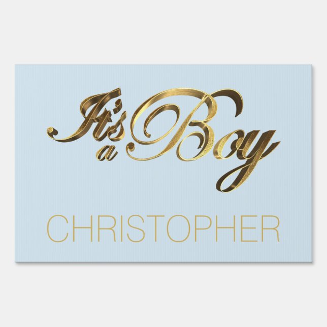 It's a Boy New Born Baby Announcement Sign (Front)