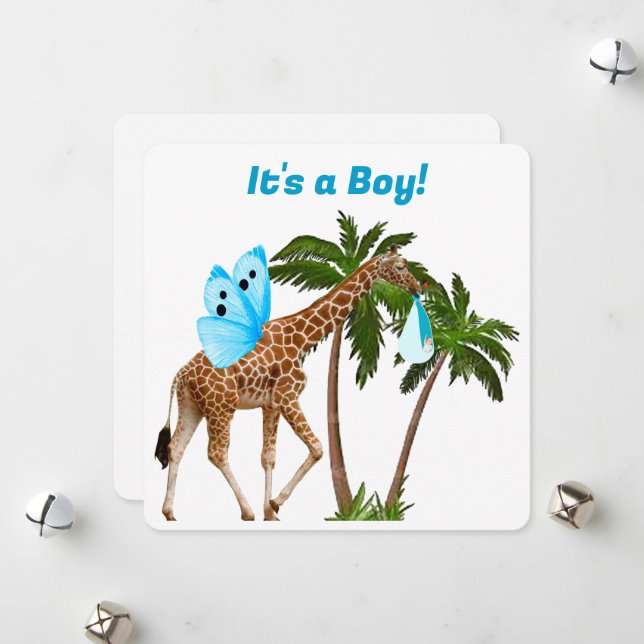 It's a Boy Notecard (Front/Back In Situ)