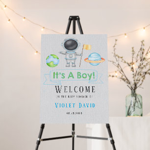 It's a Boy Outer Space Boy Baby Welcome Sign